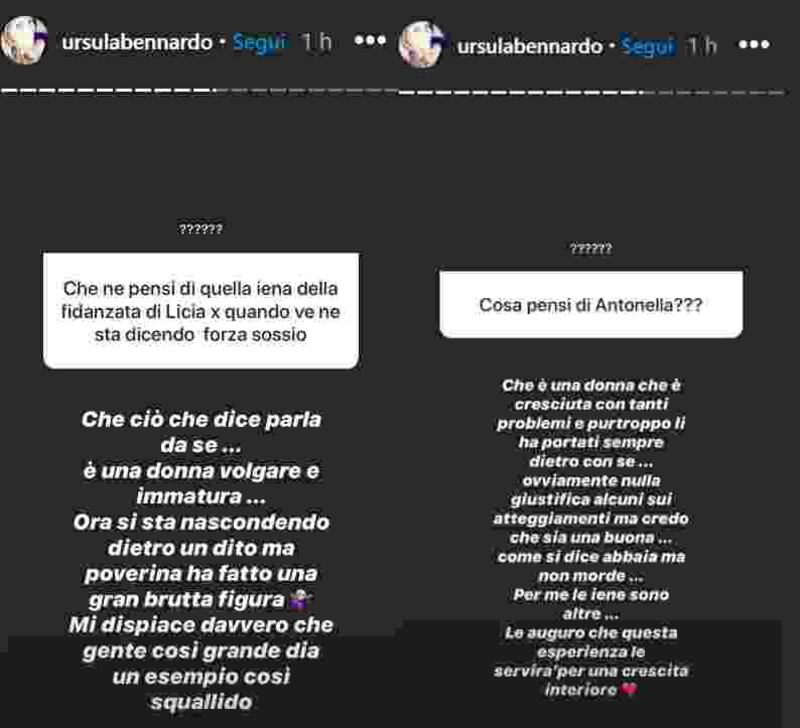 Ursula Bennardo dichiarazioni social