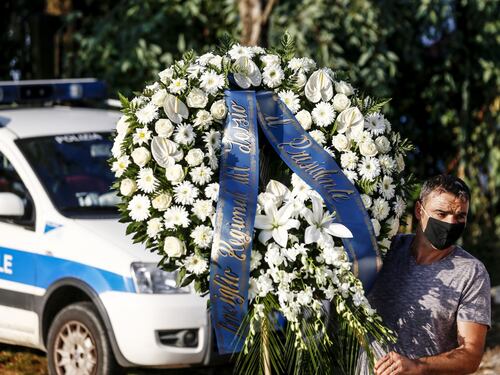 I funerali di Willy al campo sportivo di Paliano