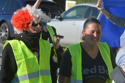 La marcia dei gilet jaunes verso la frontiera di Ventimiglia 12