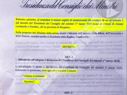 Quel decreto sulla zona rossa mai firmato da Conte