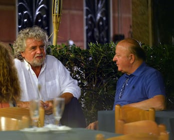 Grillo e Boldi a cena a Portofino 4
