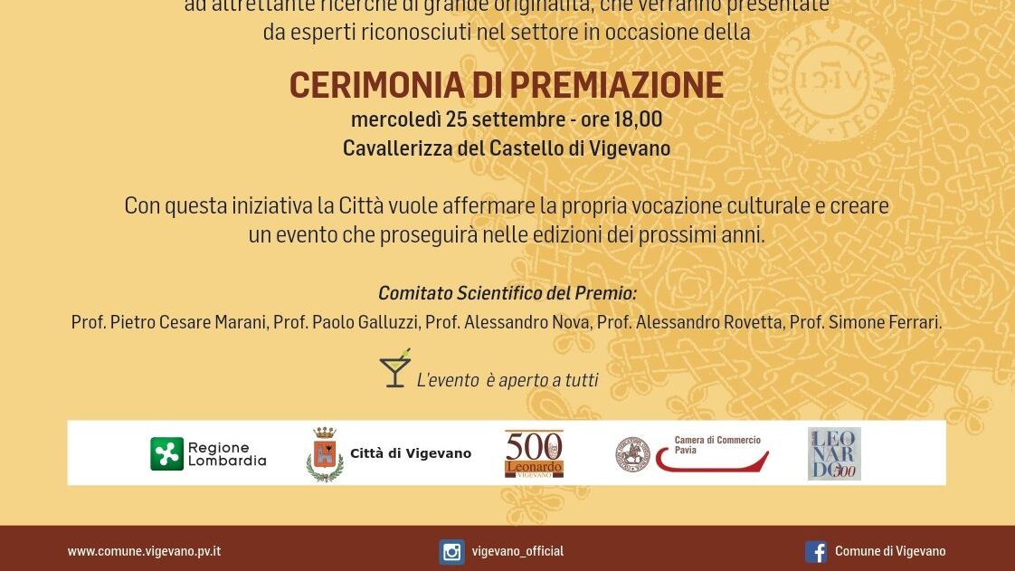 Assegnati a Vigevano i Leonardo Award per gli studi sulle opere del Genio rinascimentale