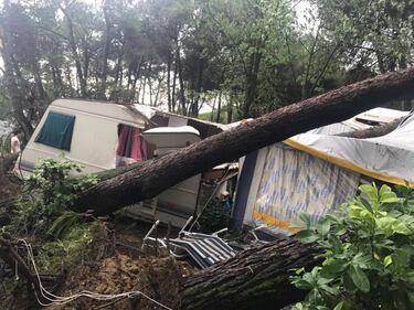 Veneto colpito dal maltempo: alberi sradicati in un campeggio 1