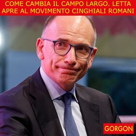 Ecco la satira del giorno. Il campo largo di Letta 1