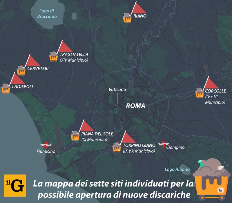 Mappa discariche a roma