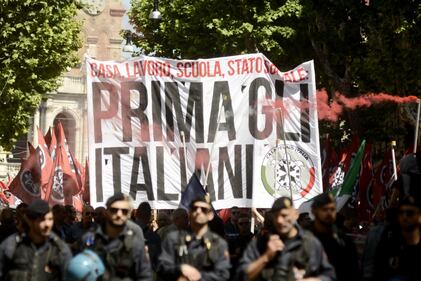 Il corteo di CasaPound a Roma 9