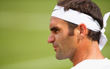 Federer a Wimbledon con lo sky-line di Londra sulle scarpe 7