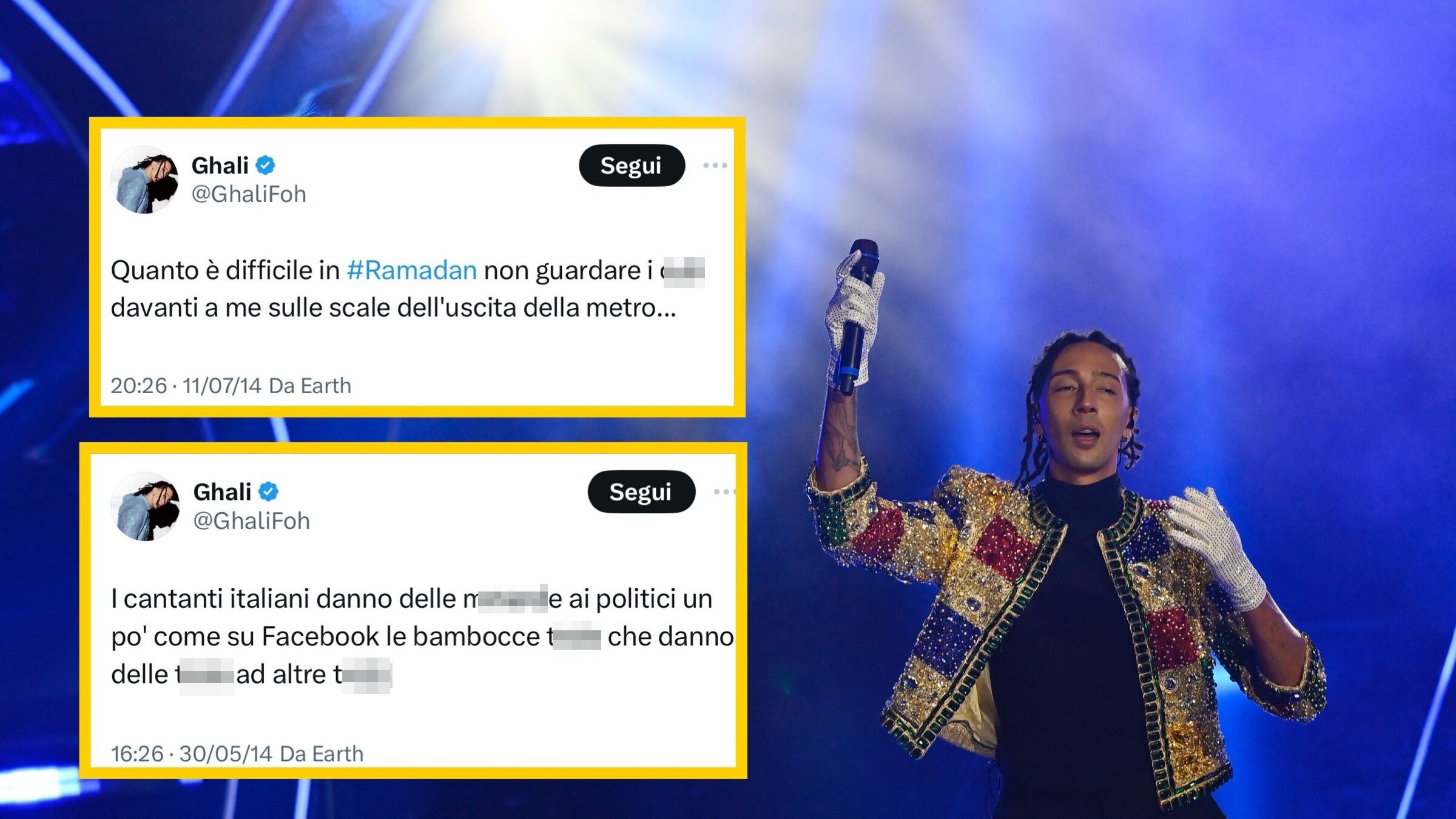 Quando Ghali insultava donne, omosessuali e non si considerava un cantante italiano
