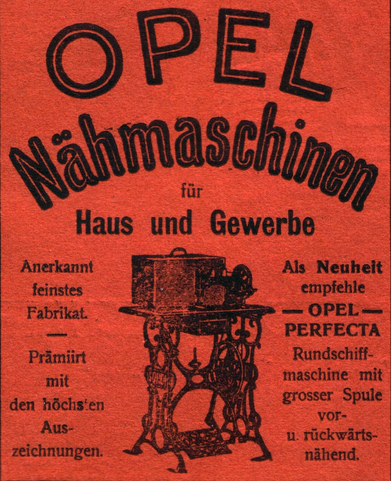 Manifesto delle macchine da cucito Opel