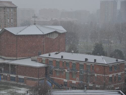 Arriva la prima neve a Milano