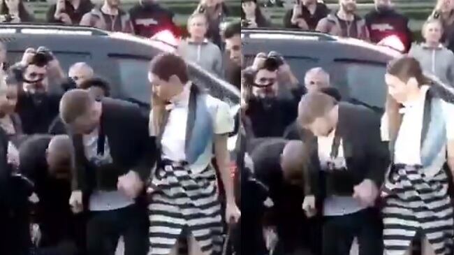 Justin Timberlake "attaccato" da un disturbatore alla Fashion Week di Parigi
