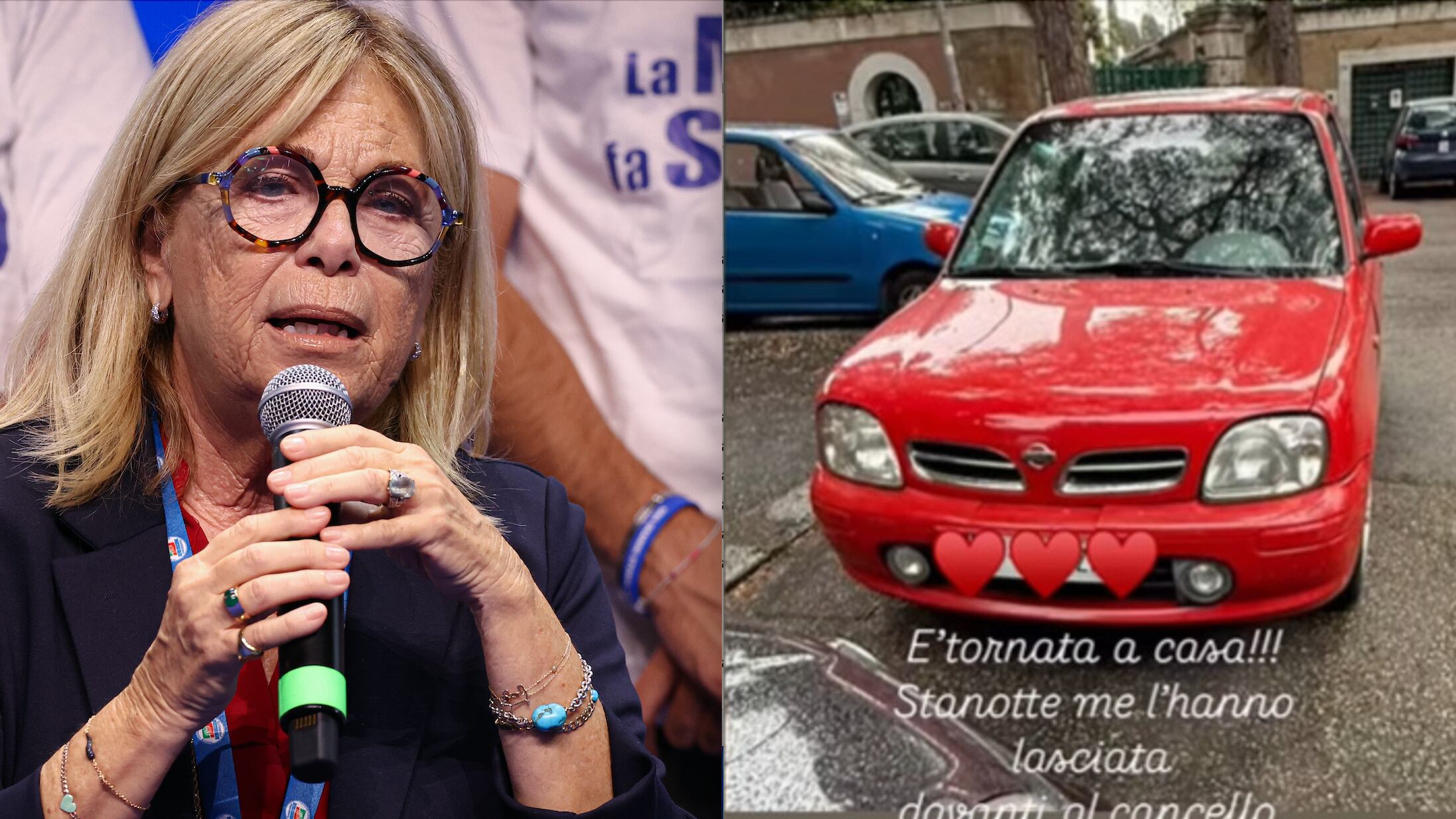 Arrestato il ladro che rubò e restituì l'auto di Rita Dalla Chiesa: tradito dal Dna su una bottiglietta