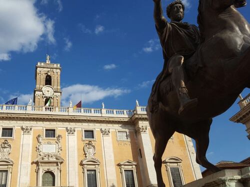 Al Campidoglio arrivano alleati e sostenitori di Gualtieri