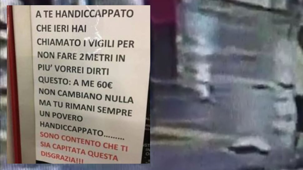 Cartello anti disabile, scoperto l'autore