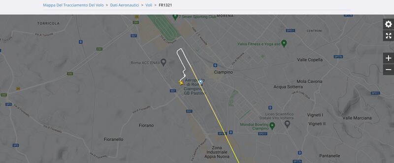 percorso Ryanair Flighradar