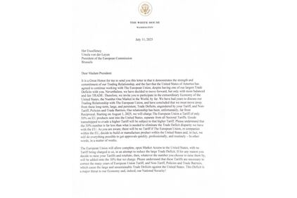 La lettera di Trump all'Ue: "Dazi al 30%" 2