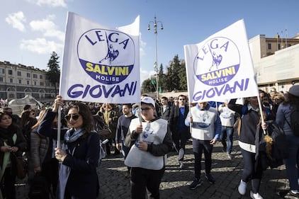 La Lega di Salvini in piazza del Popolo 1