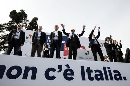 La manifestazione degli imprenditori a Roma 1
