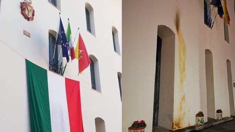 Vilipendio alla bandiera: bruciato nella notte un tricolore