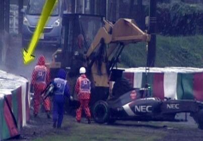Gp di Suzuka, l'incidente di Bianchi 1