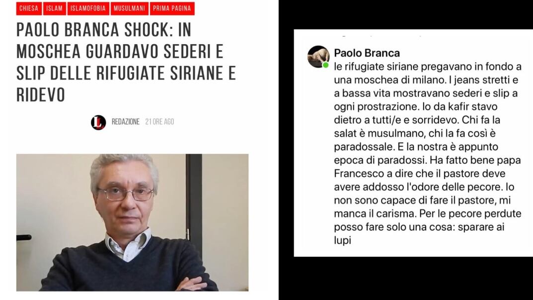 L'incredibile invettiva del sito di Piccardo contro Paolo Branca