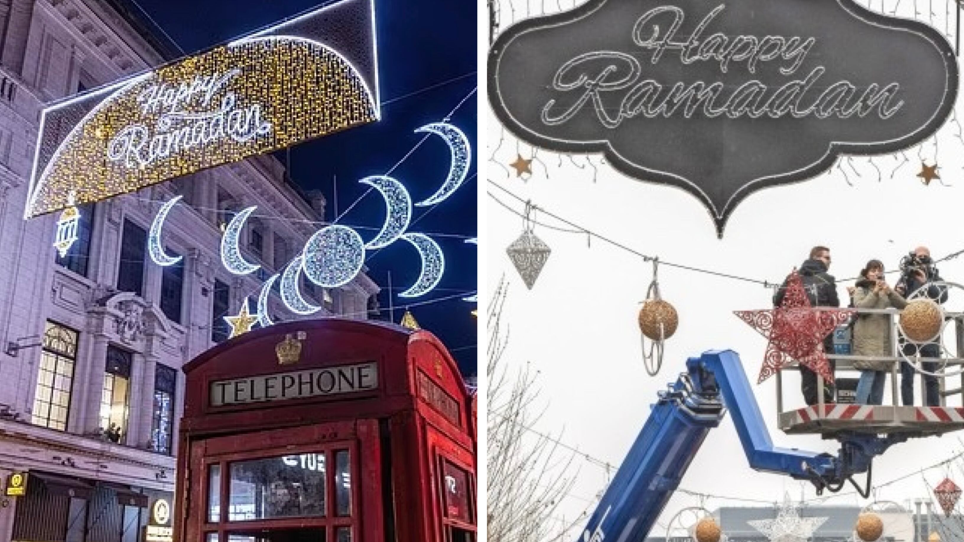 "Buon Ramadan". I simboli dell'islam invadono Londra e Francoforte