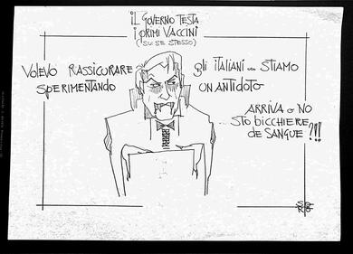 La vignetta del giorno: il governo testa i primi vaccini 1