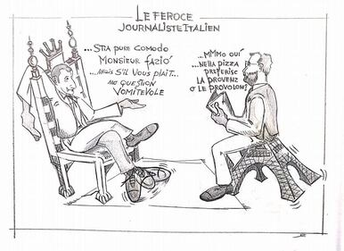 La vignetta del giorno - Fazio intervista Macron 1