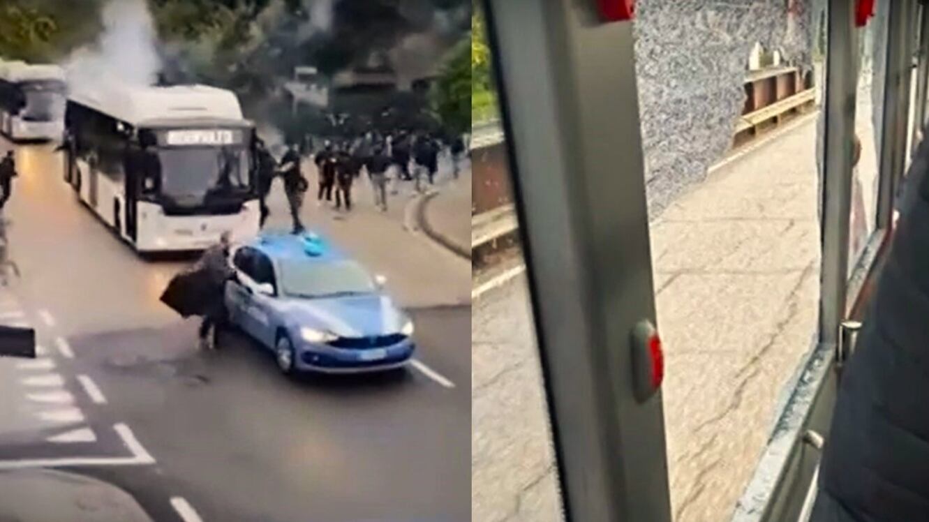 Paura dopo Vicenza-Padova: sassi e bottiglie contro bus di tifosi. La furia degli ultras