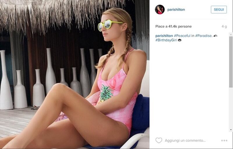 Paris Hilton, compleanno sexy su un'isola da sogno: foto 16
