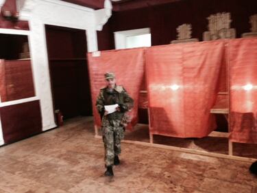 Slaviansk, separatisti al voto 2