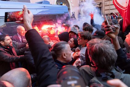 Gli scontri a Roma per il Dl Sicurezza 1