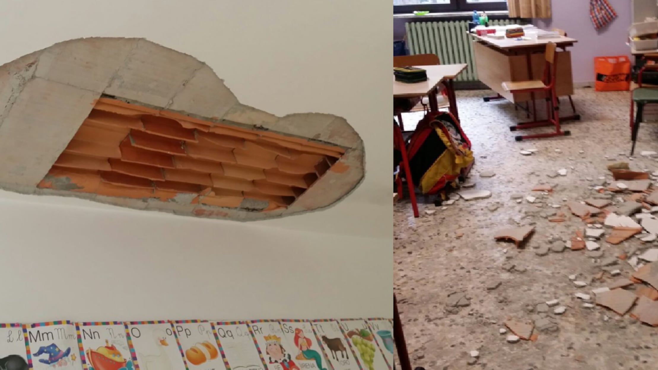 Crolla il soffitto della scuola: una bimba ferita a Torino