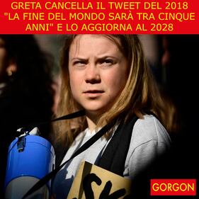 La satira del giorno. Greta aggiorna il Tweet 1