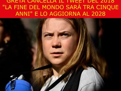 La satira del giorno. Greta aggiorna il Tweet