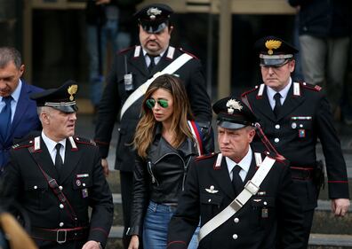 Belen Rodriguez testimonia al processo di Corona 20