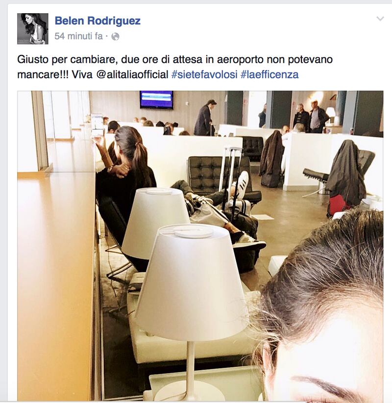 Belen Rodriguez, il post della discordia