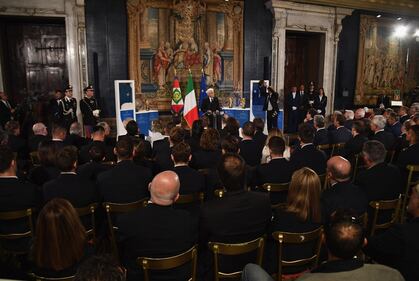 Mattarella riceve l'Italia al Quirinale: le foto della celebrazione dei 120 anni della Figc 10