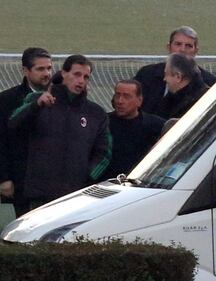 L'arrivo di Silvio Berlusconi e Barbara a Milanello 1