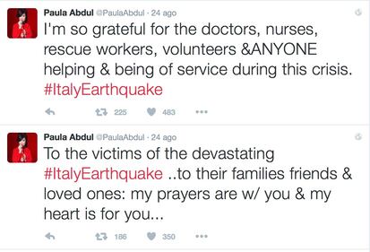 Terremoto, come hanno reagito le star internazionali 25