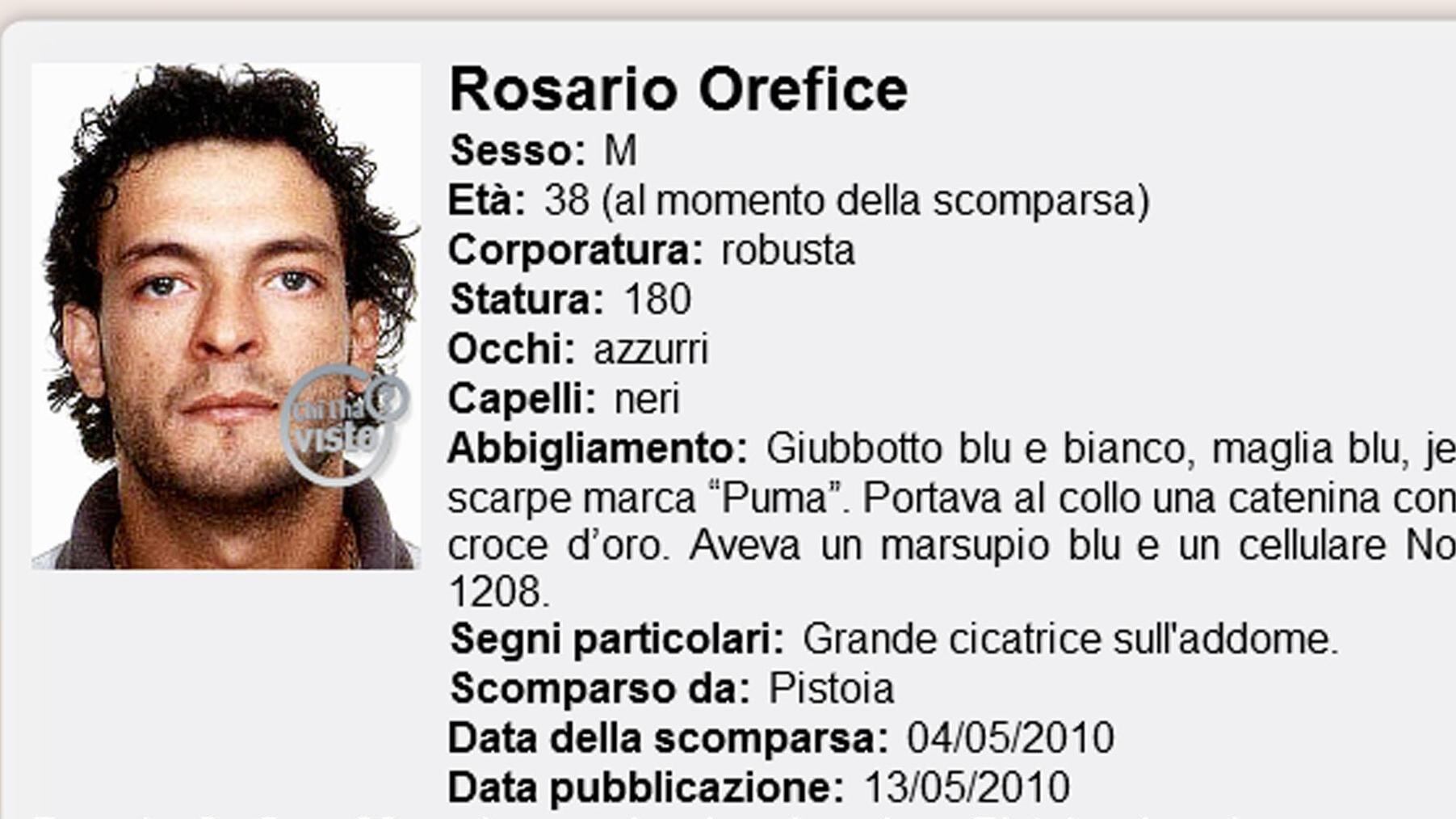 I resti forse di Rosario Orefice, scomparso 4 anni fa: il parente continua a negare