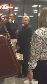 Massimo D'Alema a Fiumicino