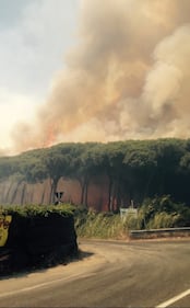 Incendio a Fiumicino: bloccatti i decolli 7