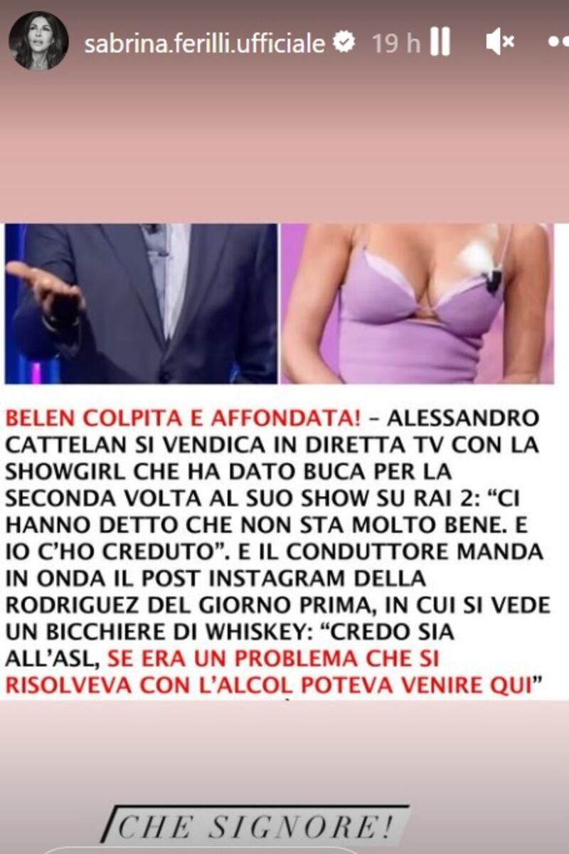 Sabrina Ferilli social