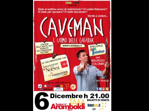 Arcimboldi, va in scena "Caveman" spettacolo a sostegno di Telethon