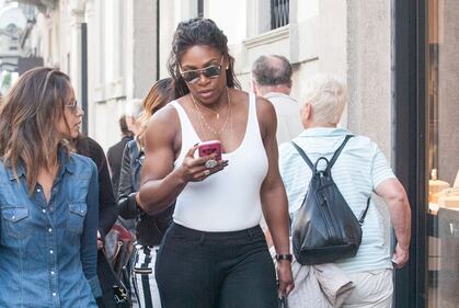 Serena Williams, seno in mostra alla Milano Fashion Week 10