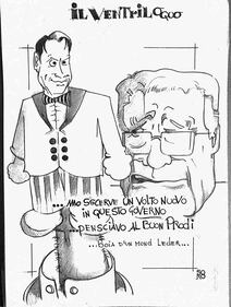 La vignetta del giorno - Prodi il ventriloquo 1