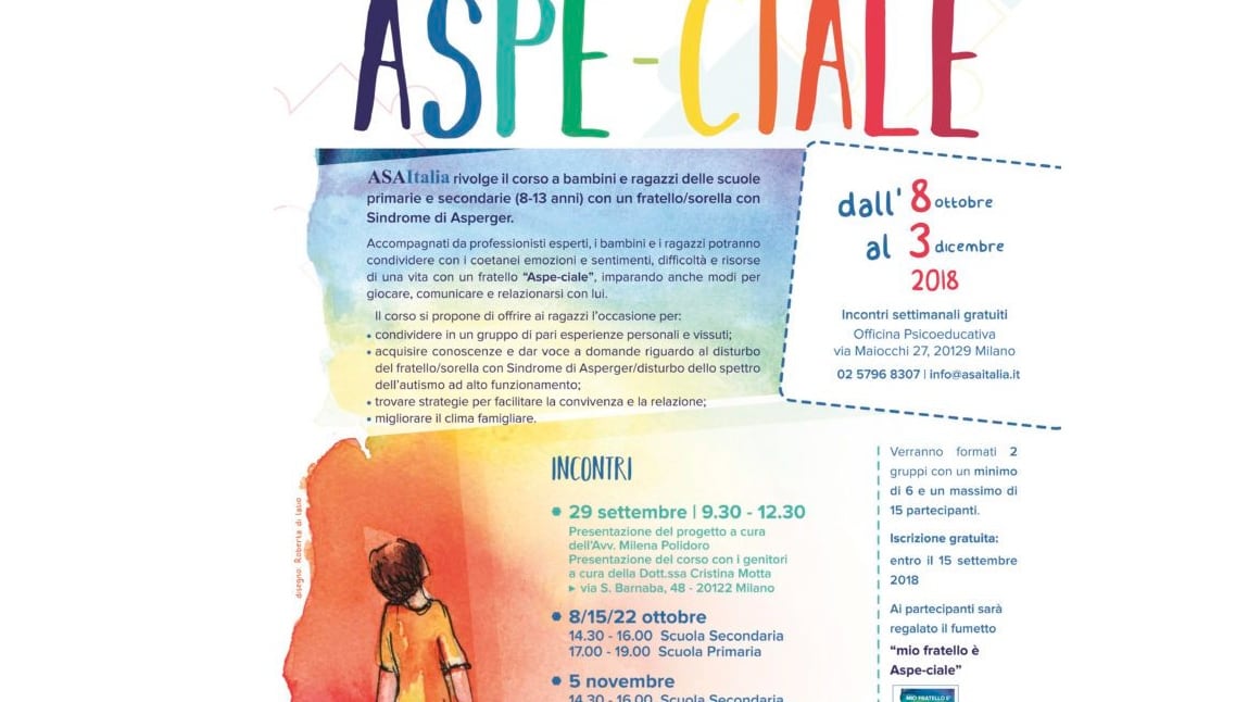 Mio Fratello è Aspe_ciale, progetto contro la sindrome di Asperger