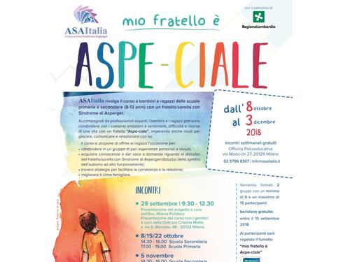 Mio Fratello è Aspe_ciale, progetto contro la sindrome di Asperger