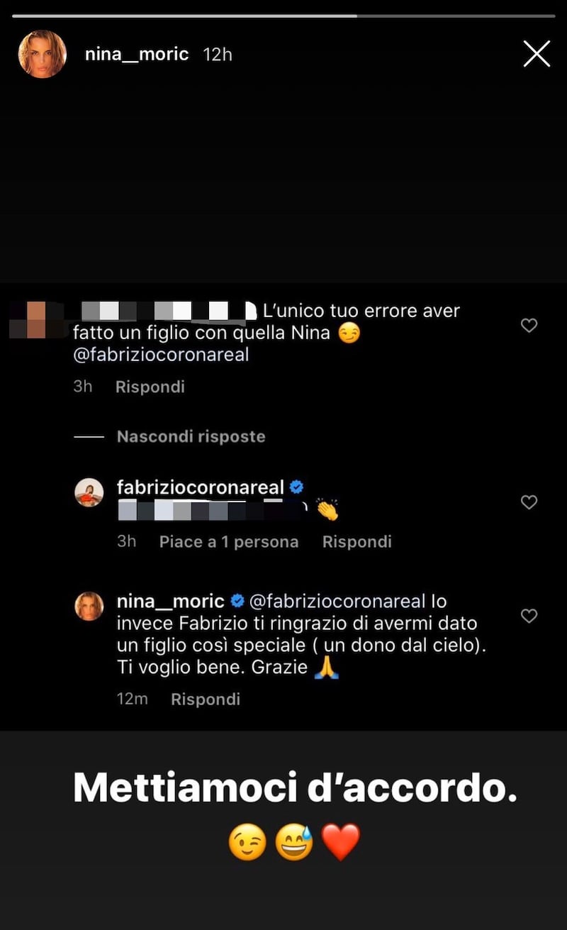 Nina Moric su Instagram